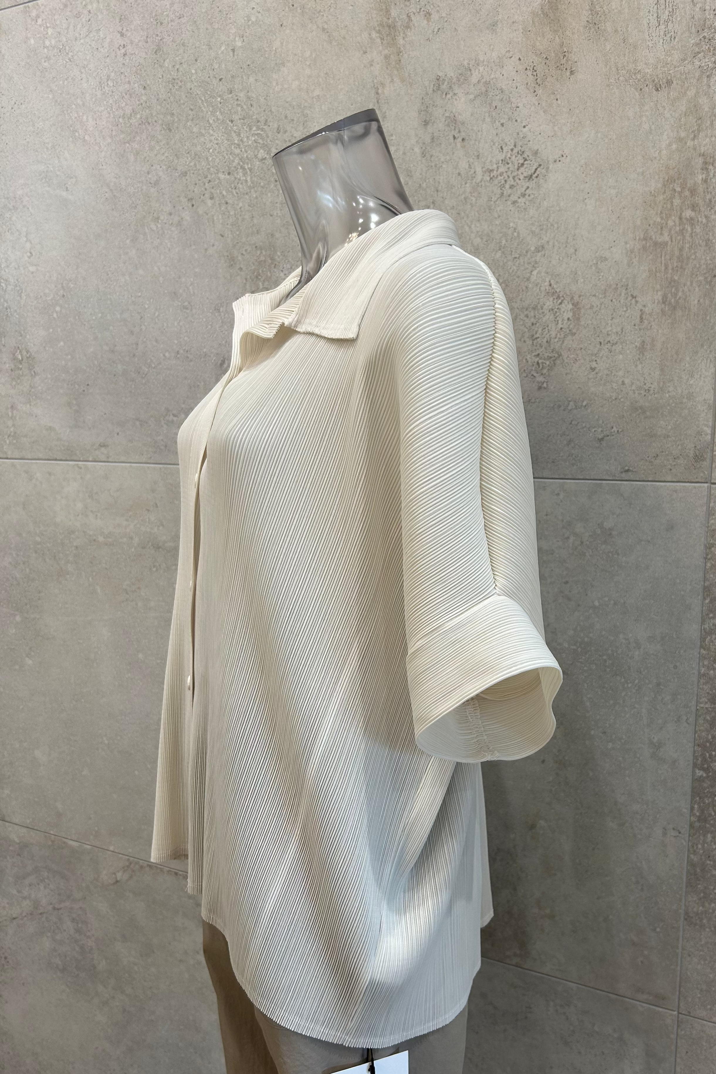 Pleated Button Down Shirt