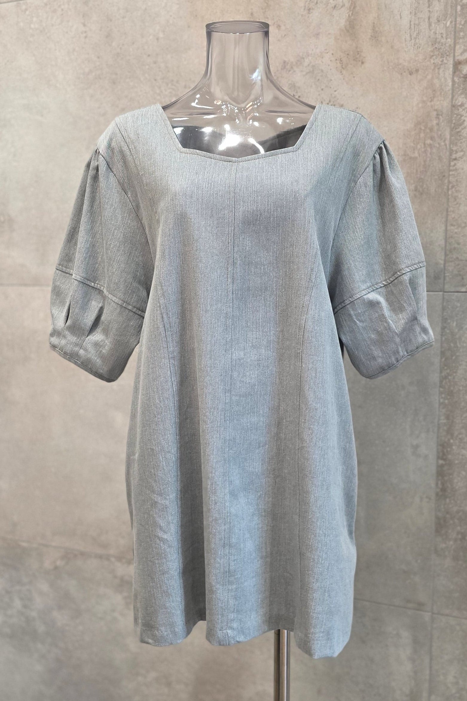 Puff Sleeves Mini Dress