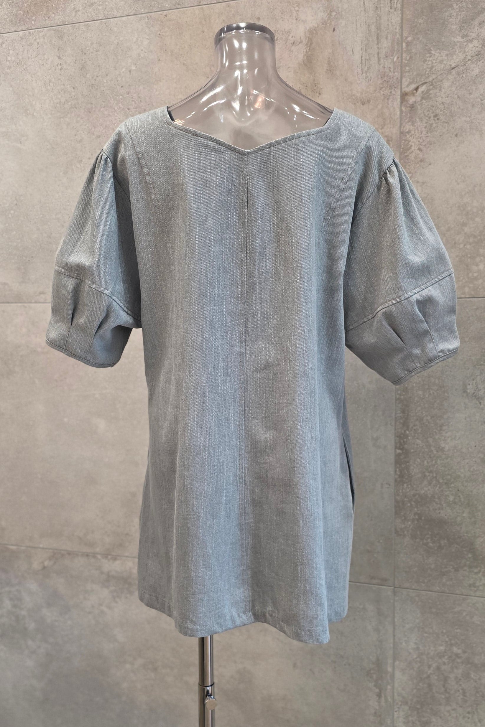 Puff Sleeves Mini Dress