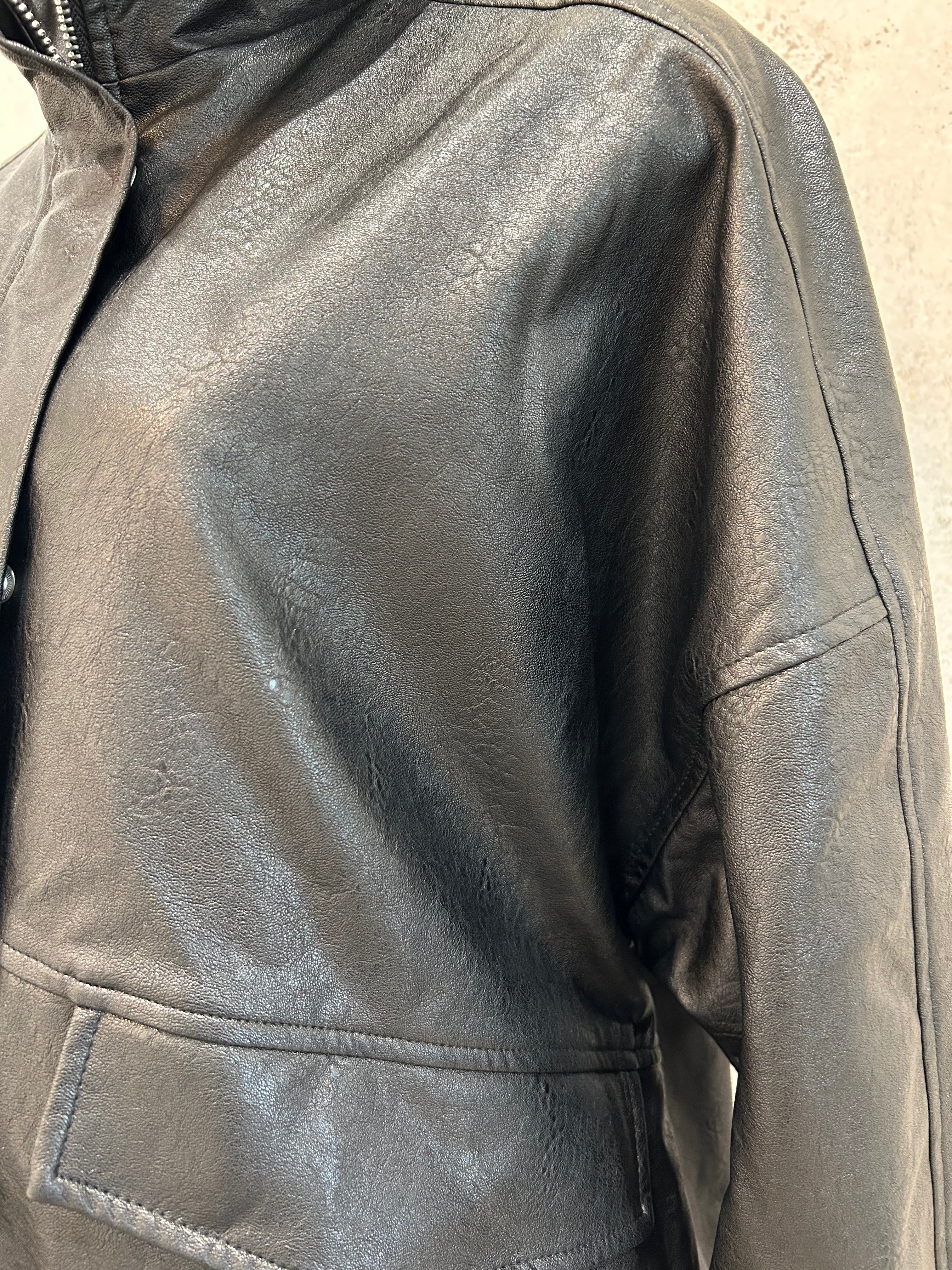 Relaxed Fit Leather Jacket