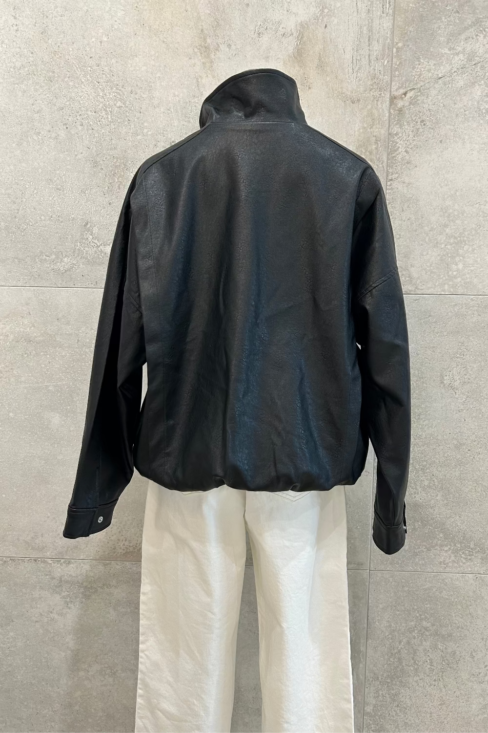 Relaxed Fit Leather Jacket