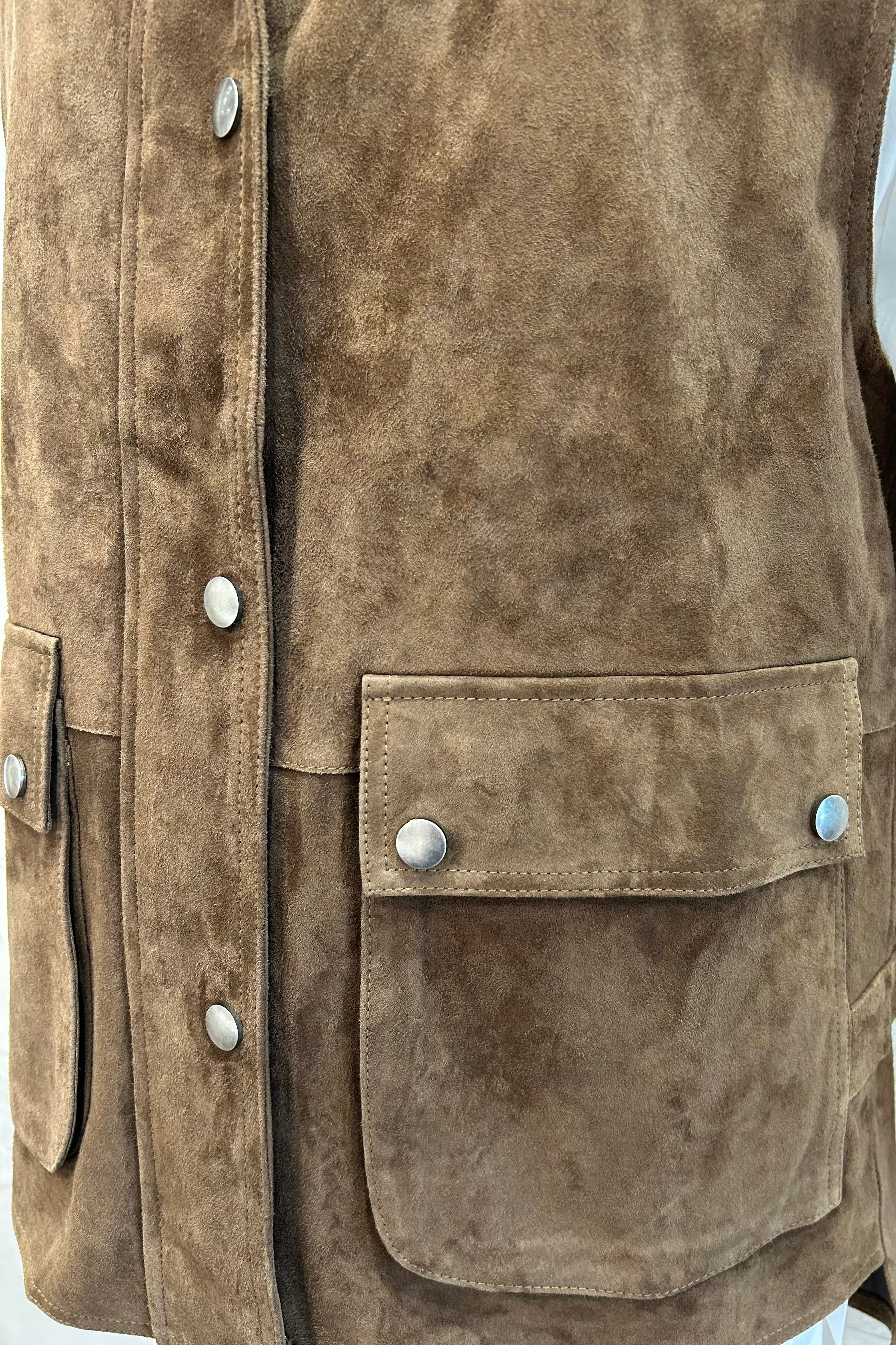 Relaxed Fit Suede Vest