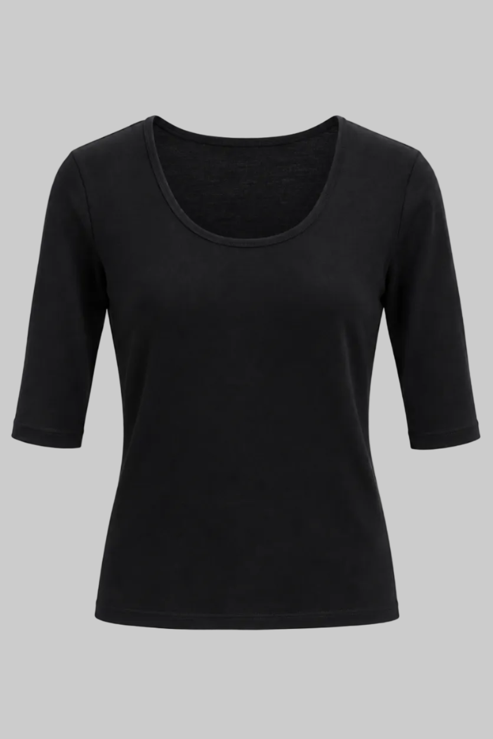 Rib Slim Fit U-Neck T-Shirt