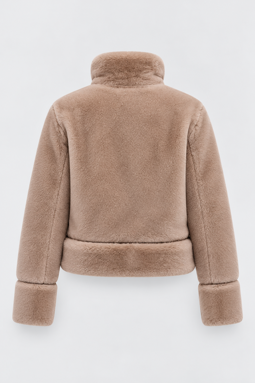 Buckle Faux Fur Short Jacket