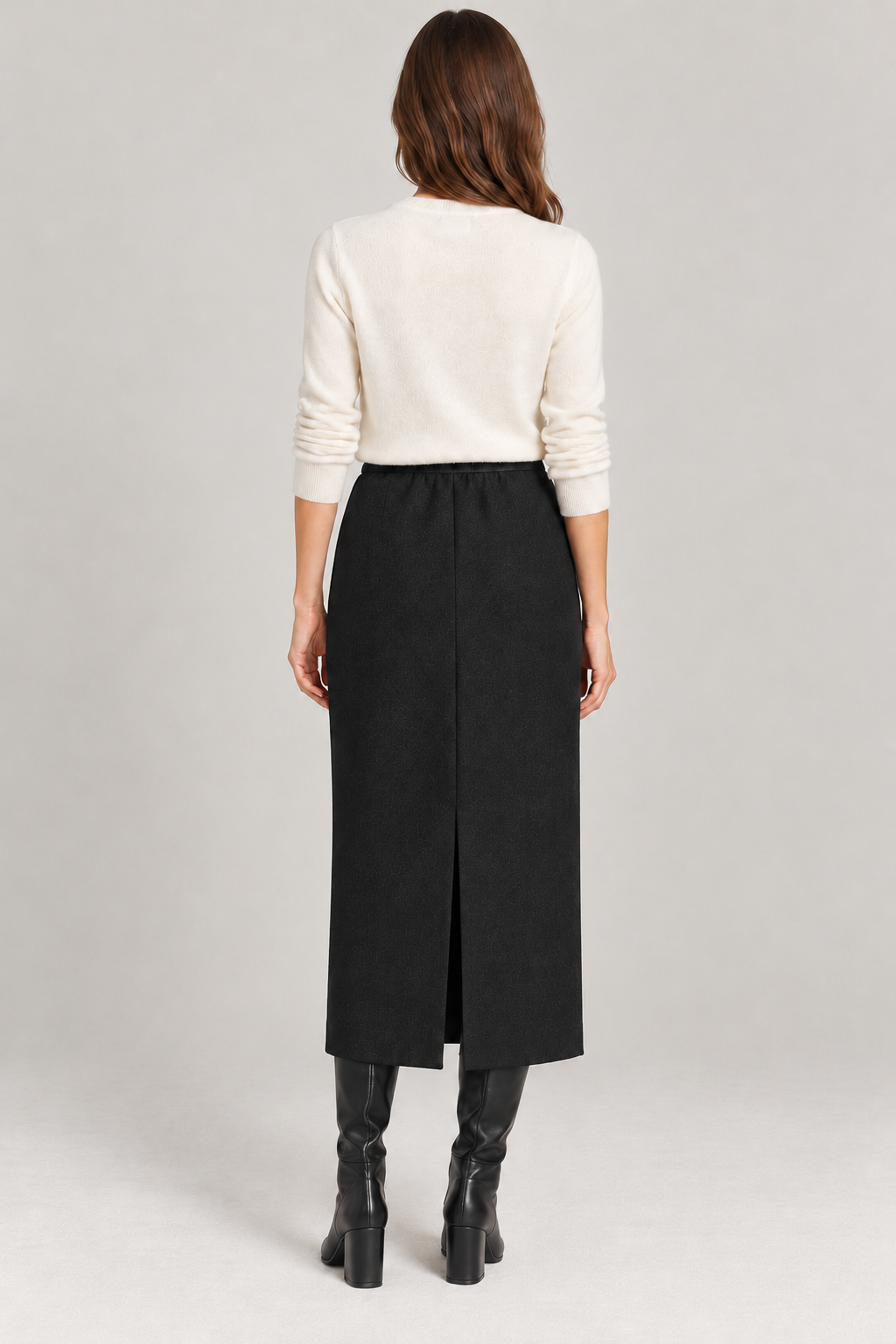 Stretchy Pull On Pencil Skirt