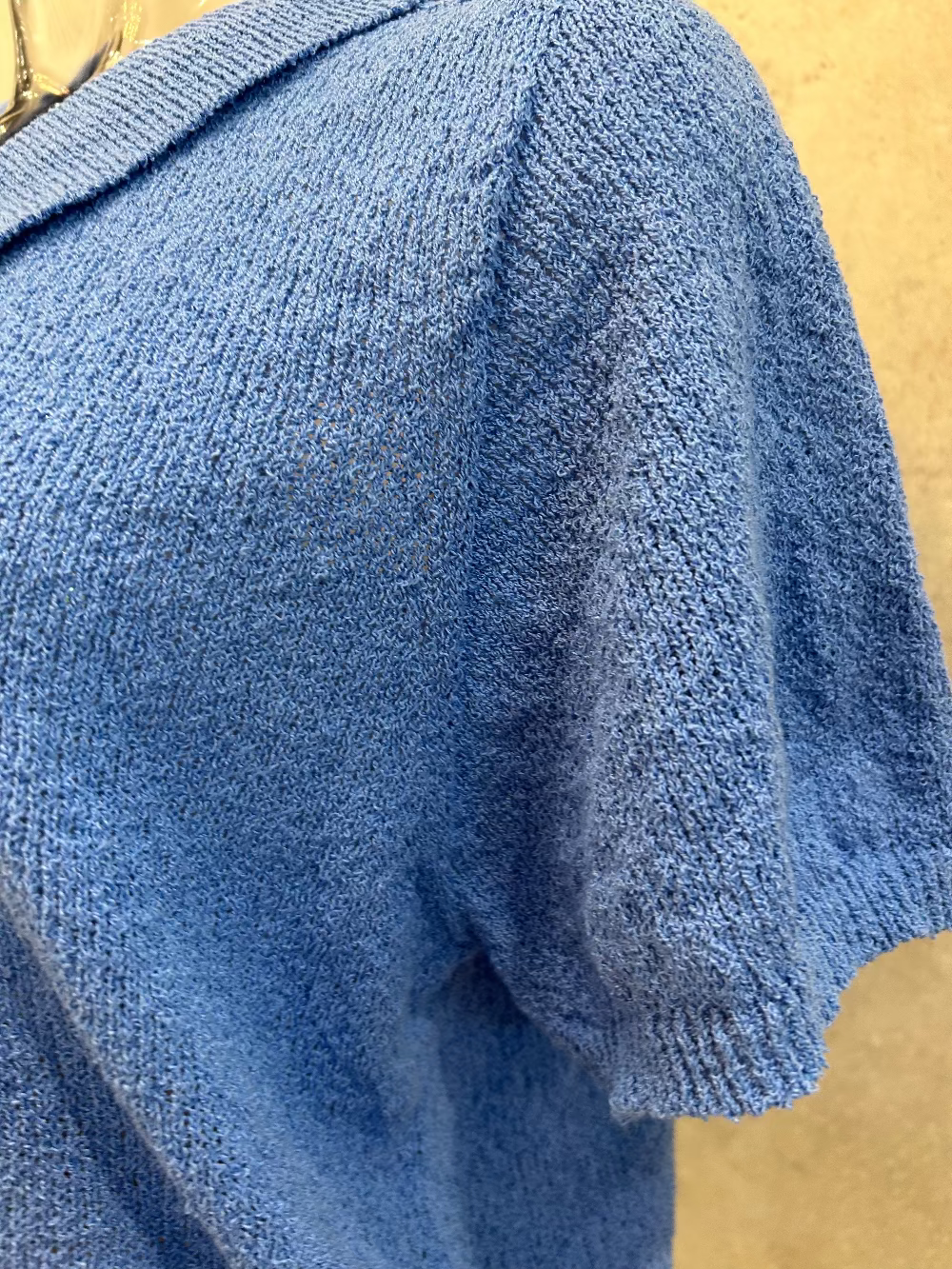 Textured Polo Knit Top