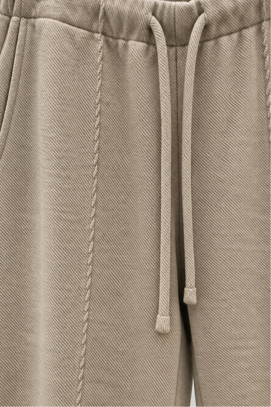 Stitch Wool Wide Leg Pants