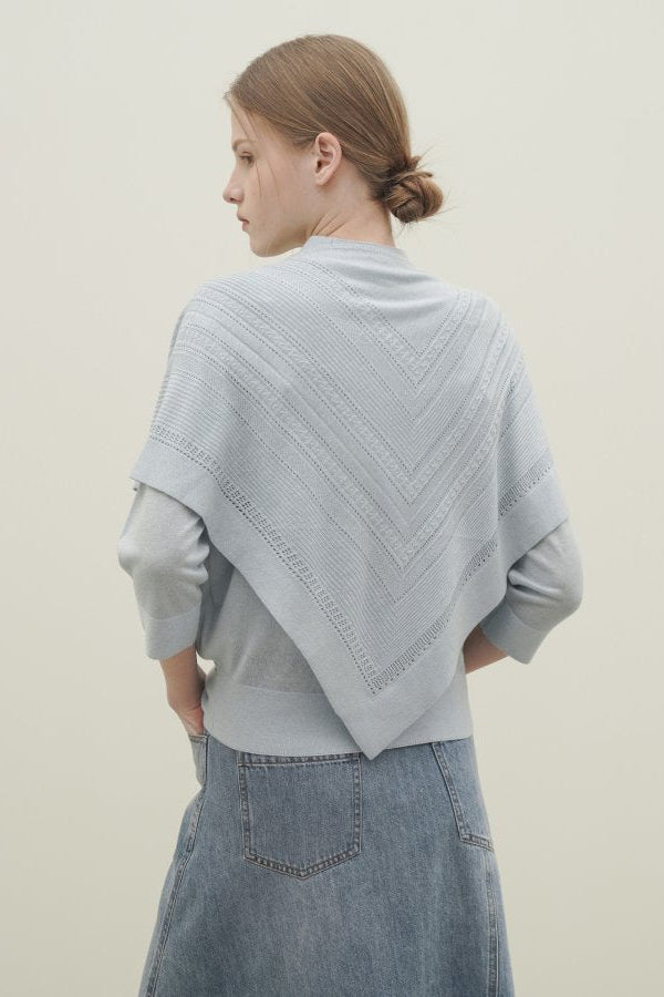 Metallic Lace Knit Scarf