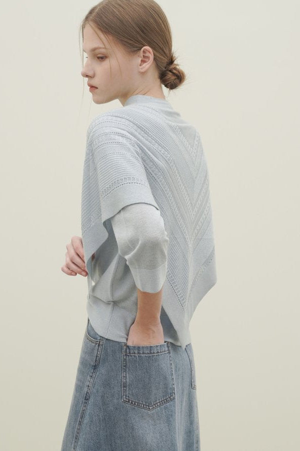 Metallic Lace Knit Scarf