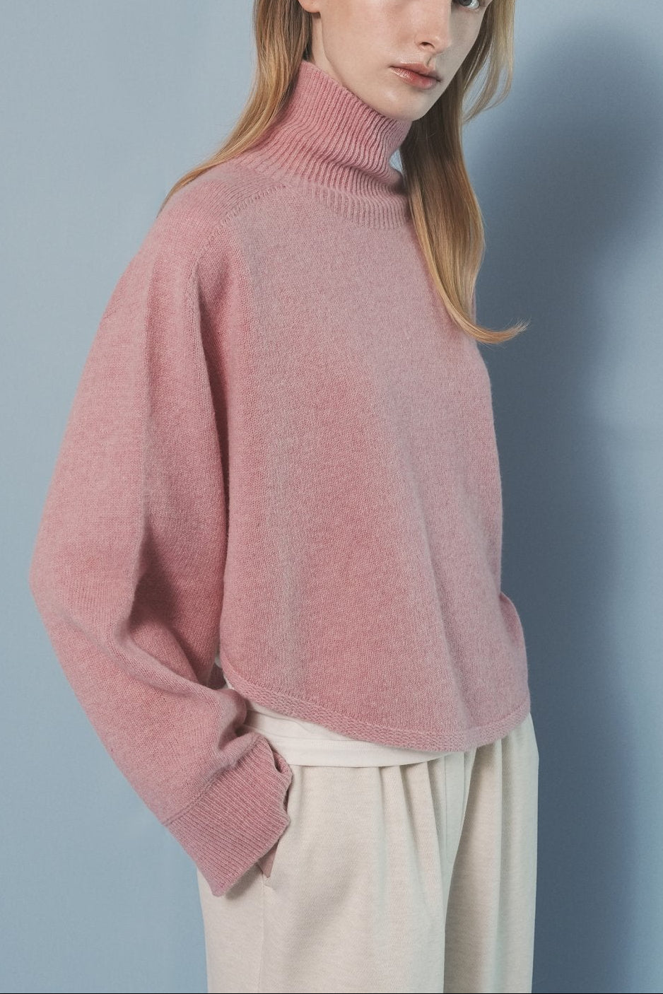 Turtleneck Poncho Sweater