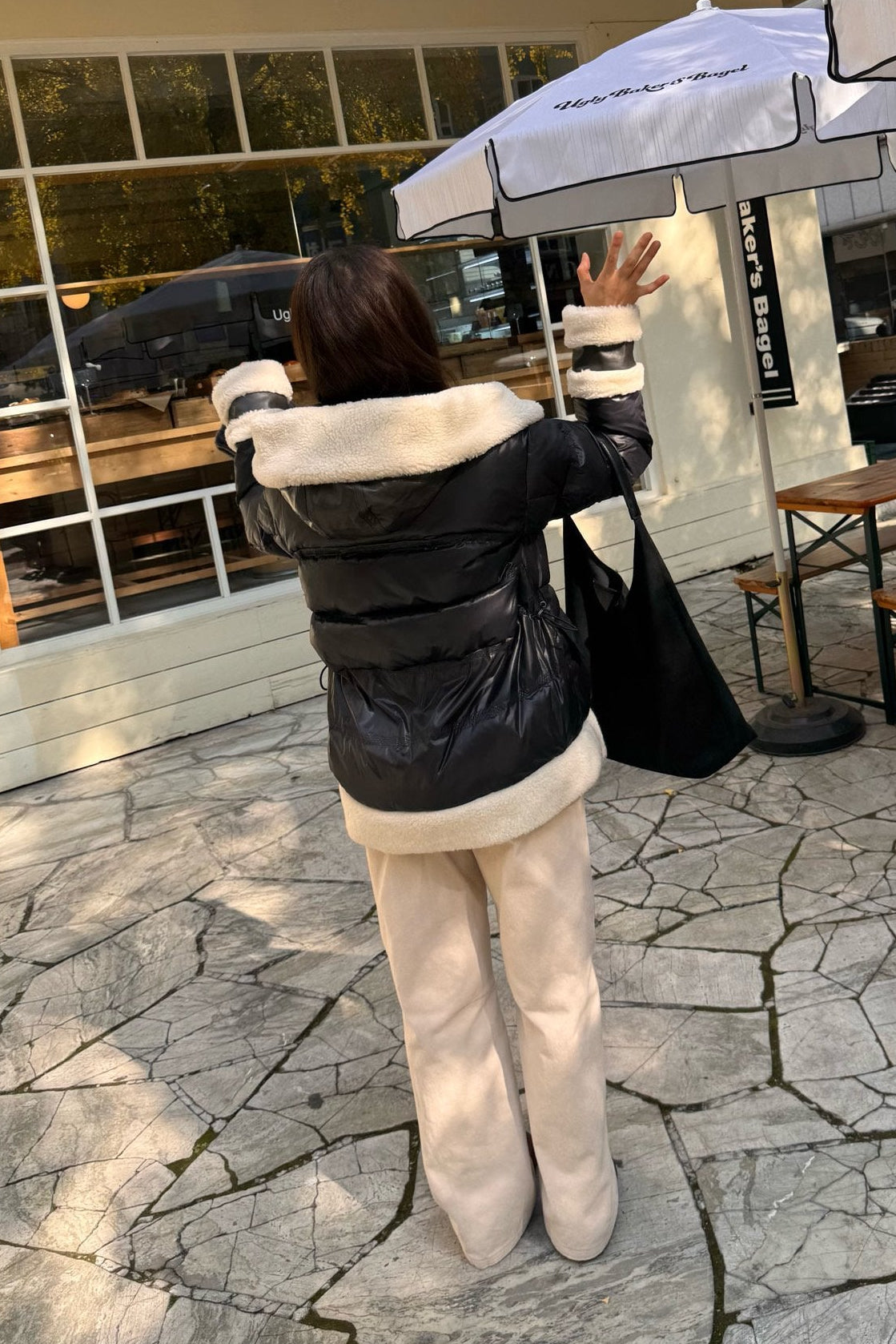 Eira Sherpa Trim Puffer Jacket