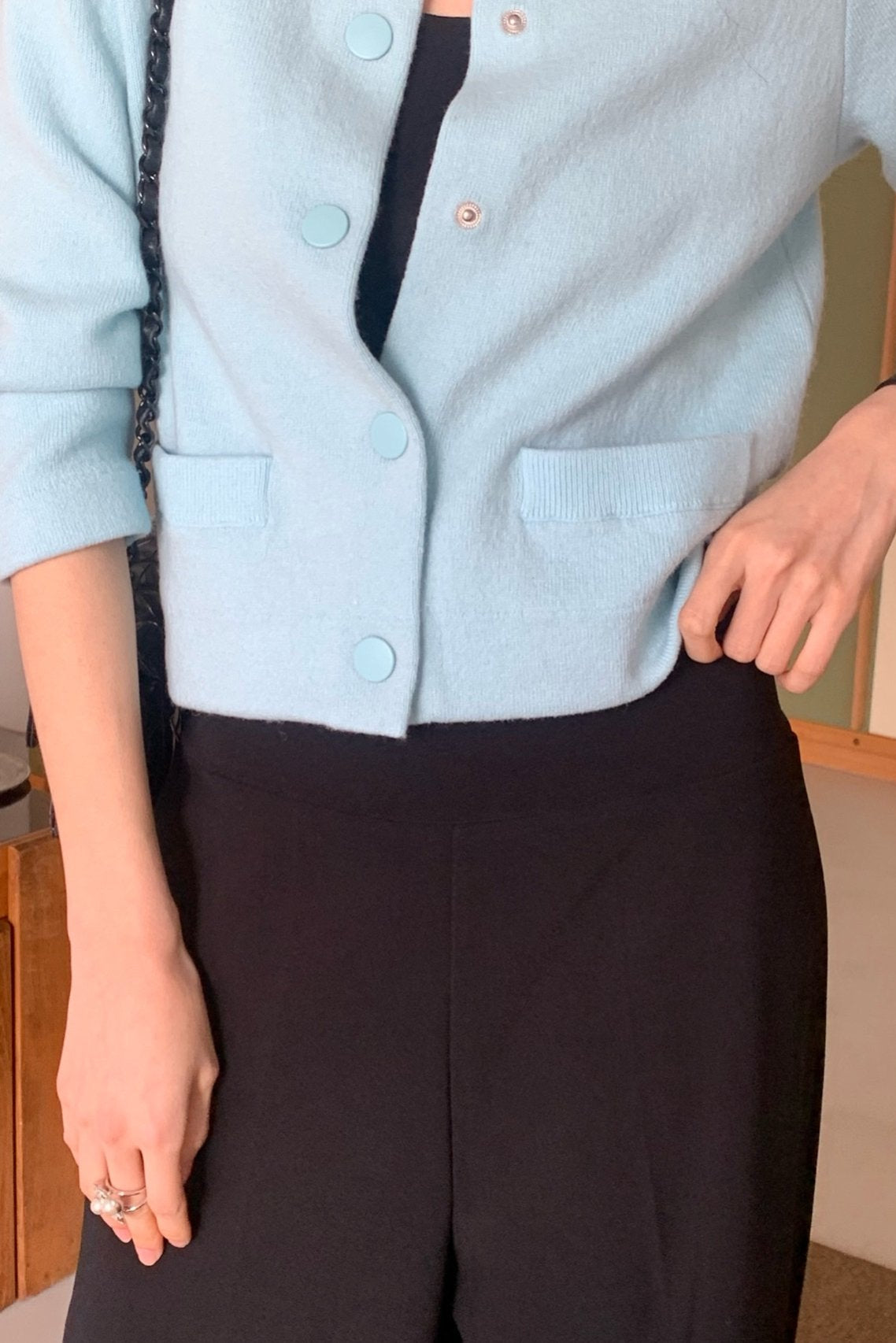 Snap Front Knit Cardigan