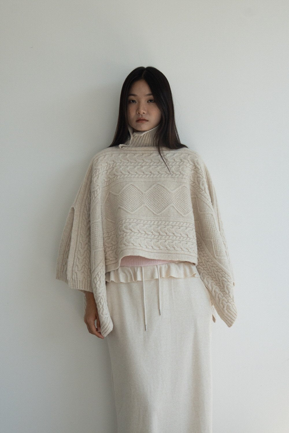 Cable Poncho Sweater