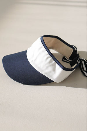 Color Blocked Ribbon Tie Performance Visor