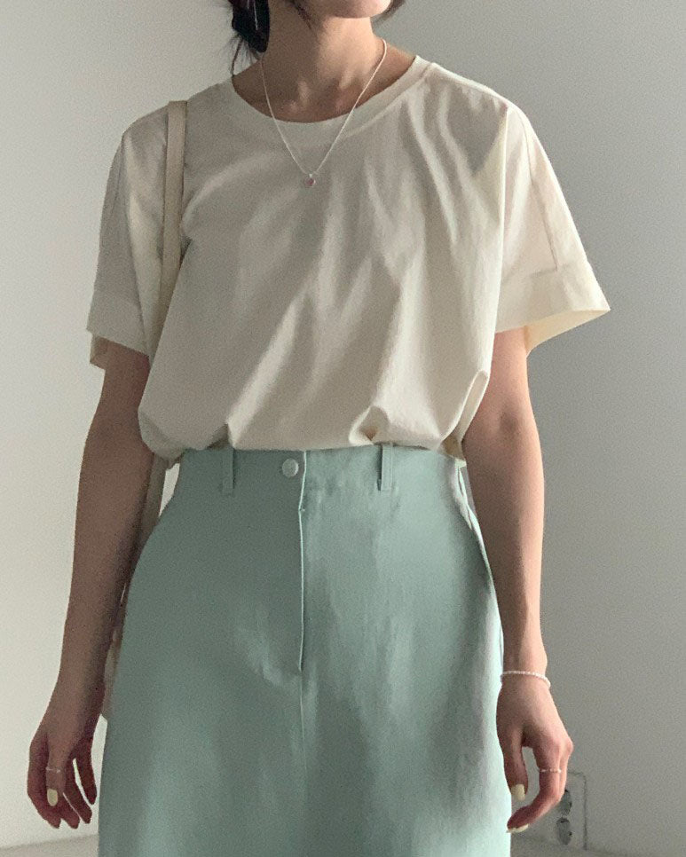 Silket Round Neck Short Sleeve T-Shirt 
