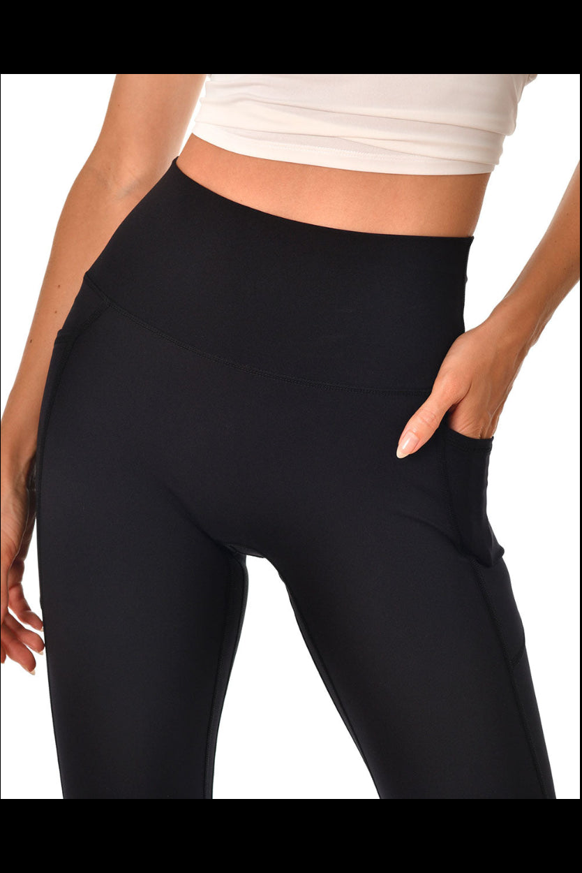 Shop high-waisted women's leggings with side pockets, four-way stretch, and a 25.5-inch inseam. Ideal for workouts, yoga, walking, and everyday wear.