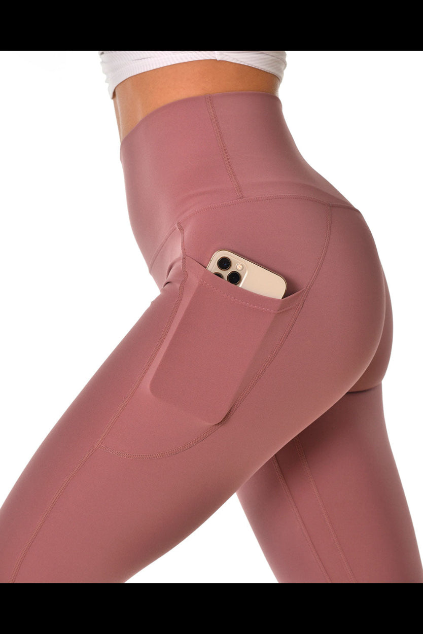 Shop high-waisted women's leggings with side pockets, four-way stretch, and a 25.5-inch inseam. Ideal for workouts, yoga, walking, and everyday wear.